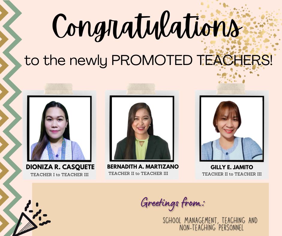 Congratulations to the newly promoted teachers! Sun Valley Elementary